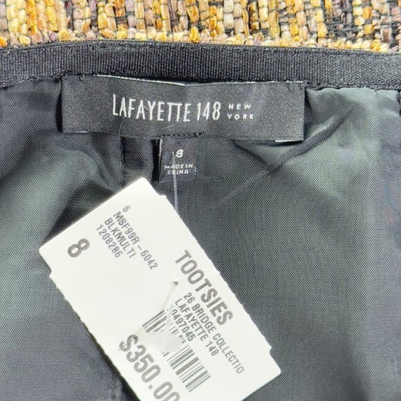 LAFAYETTE 148 New York Women's Multicolor Textured Pencil Skirt Size 8 - Picture 9 of 13